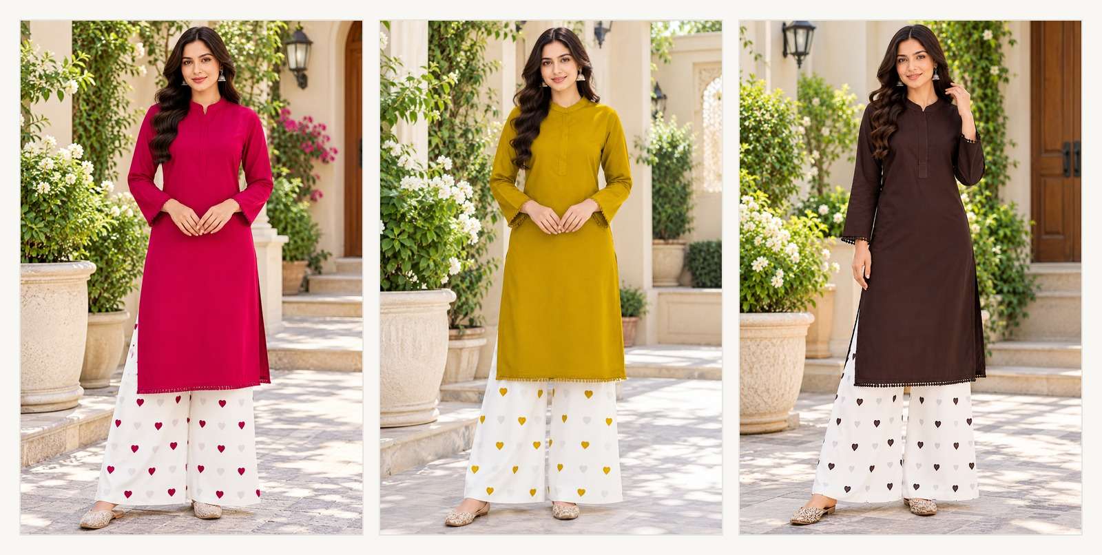 READYMADE & TOP PALAZZO SILK FABRIC TREND OUTFIT INDIA FESTIVAL WHOLESALE